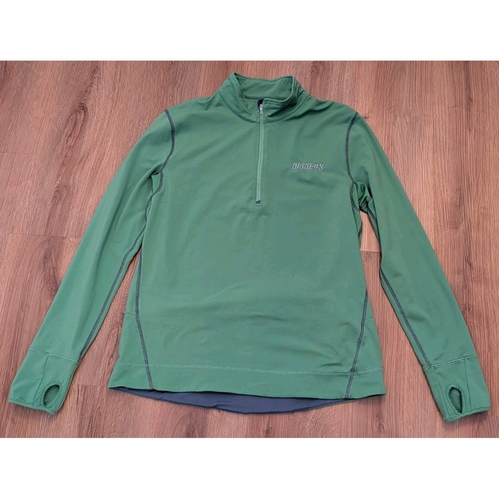 Alo Conquer 1/4 Zip Reform Lightweight Long Sleeve Shirt In Green‎ Size XL Logo